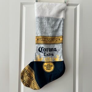 Corona Extra Cerveza Beer Feliz Navidad Large Christmas Stocking Double Sided